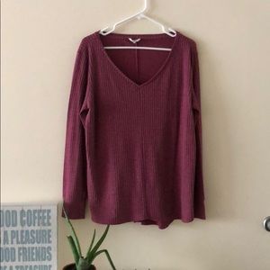 Sonoma Dark Pink Light Weight Sweater